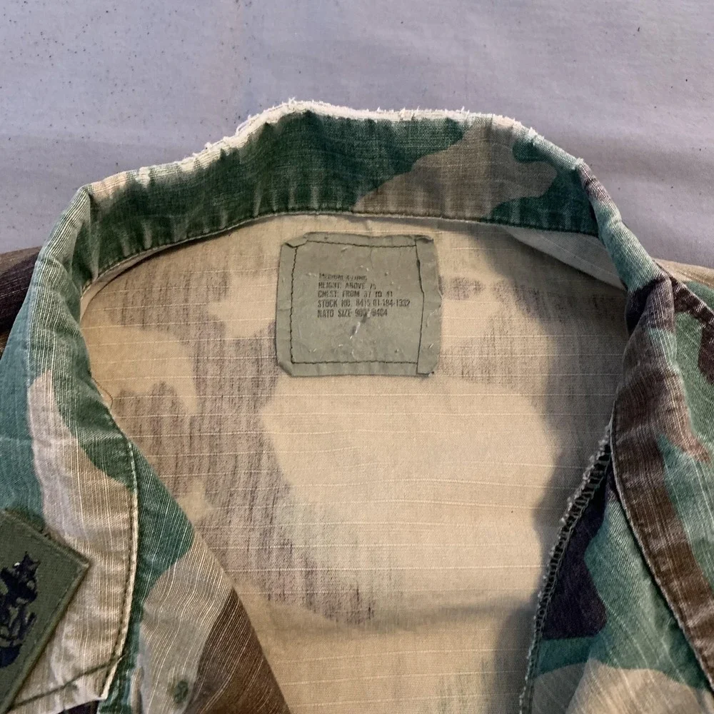 Vintage American Apparel Jacket Mens Medium Tall Green Camo Hot Weather BDU 90s